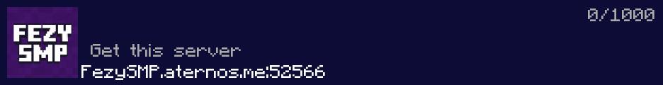FezySMP banner