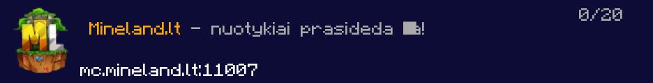 mineland - čia prasidėda žaidimas. banner