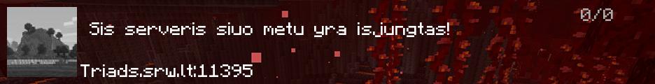 TRIADS - Minecraft serveris banner
