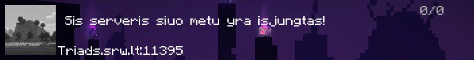 TRIADS - Minecraft serveris banner