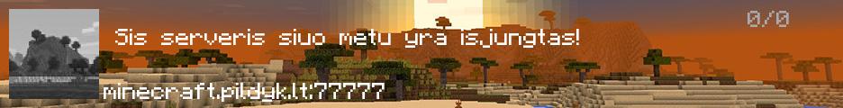 Pildyk Minecraft Serveris banner